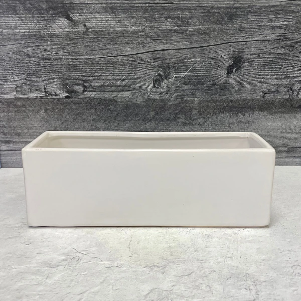 rectangular ceramic succulent planter